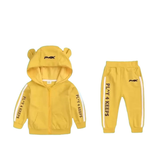 FREE ONLY WITH PURCHASE Care Bare Tracksuit Set-Yellow